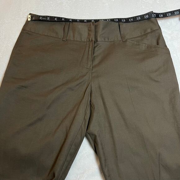 CAbi Mid Rise Boot Cut Pants Size 10 Cotton Linen Blend Preppy Office Hipster - Picture 8 of 10